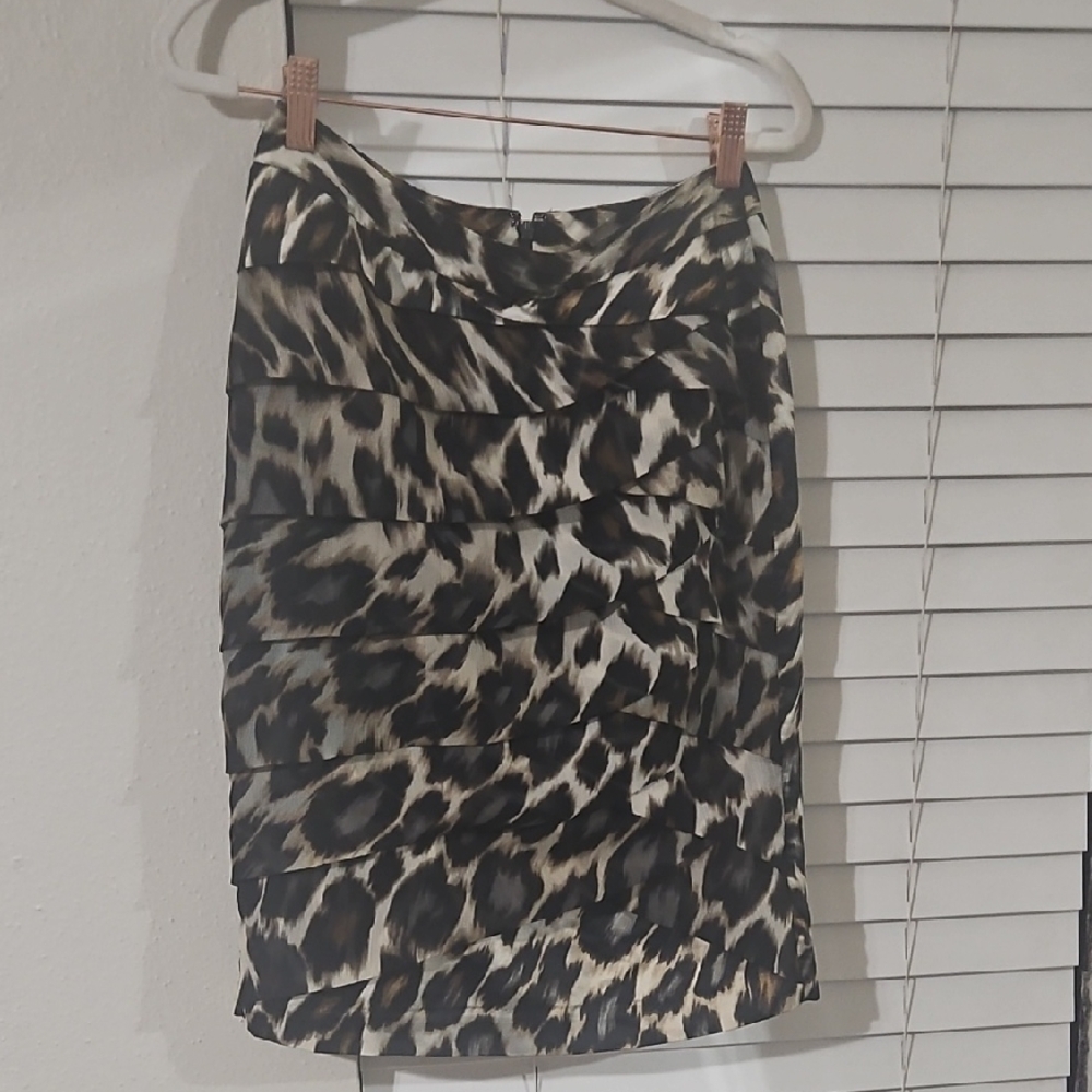 Worthington Black and White Animal Print Pencil Skirt